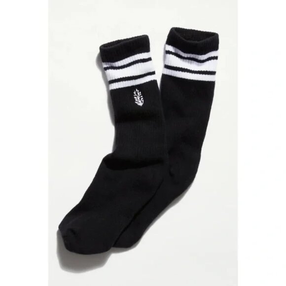 NWT FP Movement Logo Stripe Black Tube Socks - Picture 3 of 7